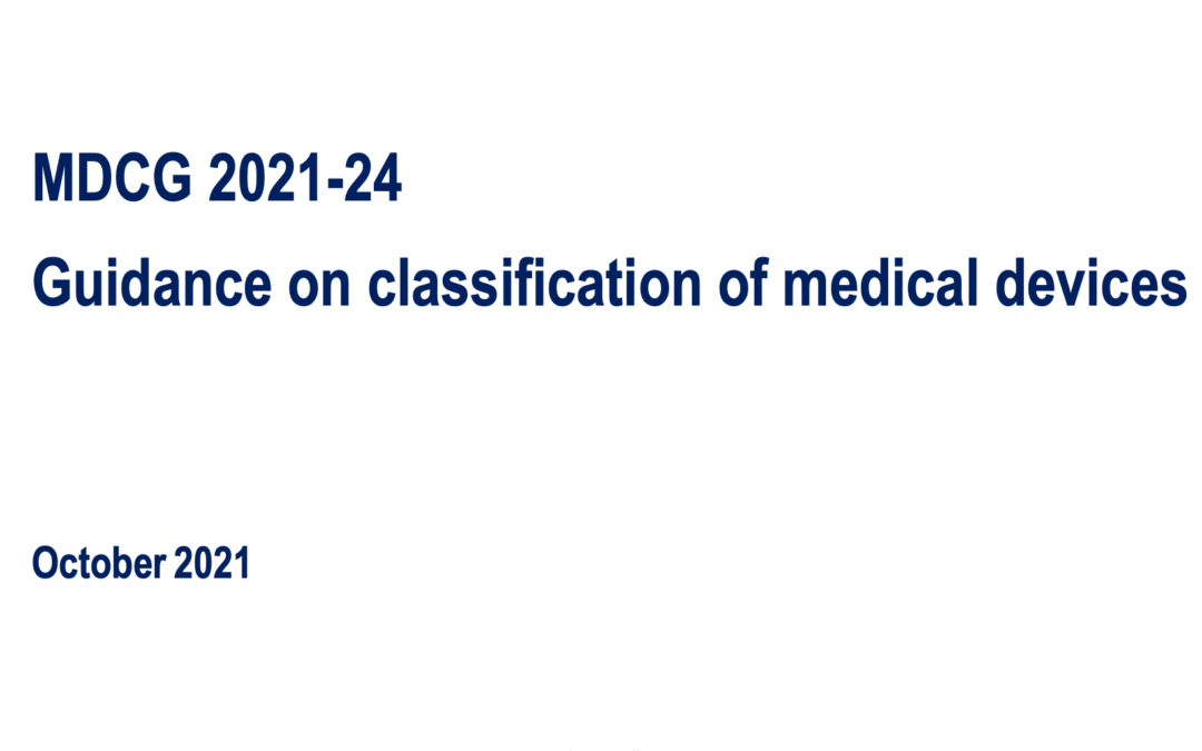 MDCG: Guida alla classificazione dei dispositivi medici